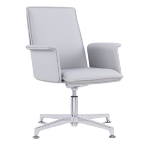 High Back Swivel Wooden Armrest Executive Ergonomic Genuine Leather Office Chair - Product Image 2