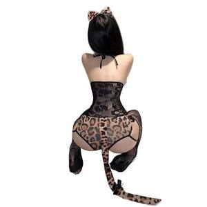 Traje de una Pieza Sensual, Atractivo y <span class=keywords><strong>Sexy</strong></span> con Estampado de Leopardo para Cosplay de Gatita Salvaje - Product Image 2