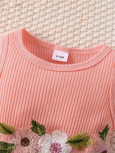 Nuovi Completi per Bambine: Vestito con Ricamo Floreale, Cardigan in <span class=keywords><strong>Maglia</strong></span> con Volant e Fascia per Capelli - Product Image 4