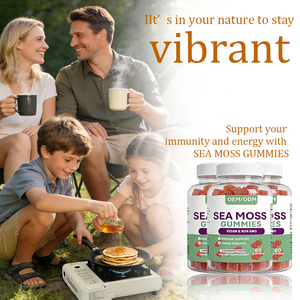 OEM אצות ים 60 סוכריות גומי |   תוסף תזונה לטיפוח צפיפות העצם למבוגרים, בטעם תות, טבעוני, ללא הנדסה גנטית - Product Image 2