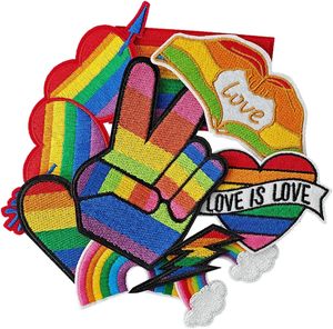 High Quality Fashion Logo Design Lgbtq Embroidery Lron on <strong>Patches</strong> for Clothes Diy - Product Image 1