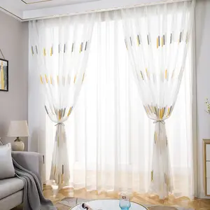 Tende trasparenti in voile trasparente di colore bianco tenda bianca per la casa