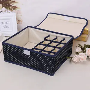 10 ग्रिड प्लास्टिक भंडारण बॉक्स सफेद मोजे भंडारण बॉक्स ढक्कन के साथ व्यक्तिगत कपड़े भंडारण बॉक्स