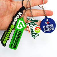 Porte-clés en caoutchouc personnalisés en gros avec logo 2D 3D, chaînes de porte-clés, anneaux, porte-clés en PVC