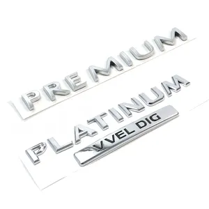 Personalized Creative Brand Car Badge Stickers Custom Silver Electroplating Process Waterproof Body car emblem sticker