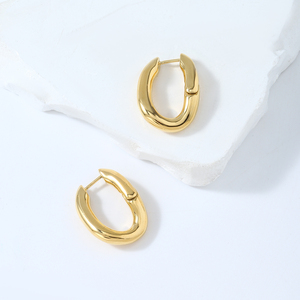 14 K Gold Hoop Korean <b>Earrings</b> Jewelry Women Low Price Non Tarnish Gift <b>Horse</b> <b>Shoe</b> <b>Earring</b> Oval U Huggie <b>Earrings</b> - Product Image 1