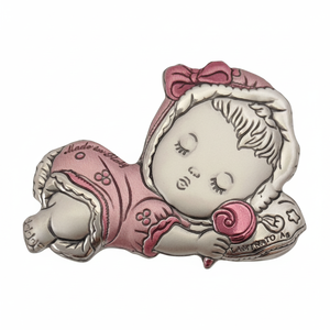 Colgante y amuleto de moda BLAZON Niña pequeña con sonajero 38x29mm - Product Image 2