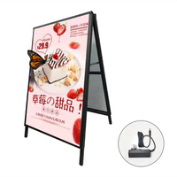 Boîte lumineuse publicitaire LED étanche avec cadre en aluminium et verre trempé, résistante aux intempéries, pour restaurants et cinémas, facile à suspendre, 5000
