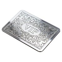 Servicio Personalizado de Tarjetas de Visita de Acero Inoxidable con Grabado en Relieve Dorado, Grabado de Logotipo, Nombre, Tarjeta de Identificación VIP, Impresión de Código QR, Brochado CNC