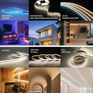 Bande <span class=keywords><strong>LED</strong></span> COB numérique adressable 24V, flexible, étanche, RGBIC Dreamcolor, programmable, <span class=keywords><strong>ruban</strong></span> <span class=keywords><strong>LED</strong></span> intelligent, économie d'énergie - Product Image 6