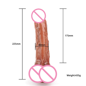 Dildos de Silicona con Color de Piel Realista para Mujeres, Juguete Sexual con Ventosa Suave y Flexible, Vibrador Eléctrico Gigante a Prueba de Agua - Product Image 3