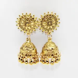 Jachon brincos femininos modernos, joias de estilo indiano, brincos dourados, design para mulheres e meninas, joias tradicionais