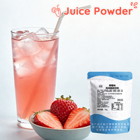 Poudre de jus de fraise de haute qualité à faible MOQ, au goût exquis, facile à préparer pour les magasins de boissons, les cafés et les restaurants