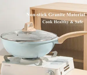 Nonstick Skillet Pans 32cm 30cm Fry pan with lid Induction non stick Granite Wok Pan