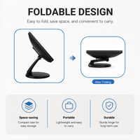 Terminal de point de vente pliable Windows 15,6 pouces avec écran tactile et support réglable peu encombrant pour le commerce de détail et l'hôtellerie