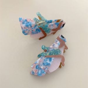 กิ๊บหนีบผมรูปสัตว์สำหรับผู้หญิงอุปกรณ์แต่งผมส่วนตัวรูปตั๊กแตนอะซิเตทประกบกันดีไซน์ใหม่ - Product Image 3