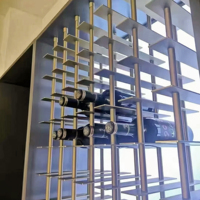 Porte-vin mural moderne sur pied, rotatif, pour la maison, les meubles, les restaurants, construction en aluminium, présentoir à vin