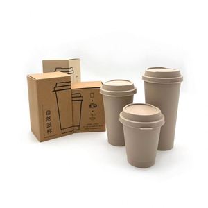 Vaso de Fibra de Té Biodegradable, Compostable y Reutilizable de 16 oz con Logotipo Personalizado para Instalación en Máquinas Expendedoras - Product Image 1