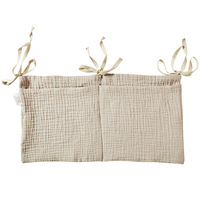 100% coton enfant en bas âge Buggy sac en gros suspendu deux poches lit organisateur pour bébé doux couette multifonctionnel pochette sacs