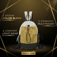 Tas Ransel Mini Wanita Outdoor Ringan Bergaya Multifungsi Dua Fungsi Tas Selempang Bahu 20L Motif Sambung