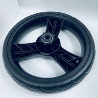 Roues et pneus de chariot en mousse plastique de 10 pouces, roulettes de chaise, roues de chariot