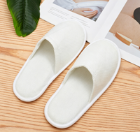 Chaussons d'hôtel en coton perlé, chaussons jetables doux pour invités, chaussons légers d'hôtellerie pour intérieur