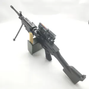 2023 fuego continuo M249 disparador de bolas de gel eléctrico pistola de juguete pistola de plástico realista juguete para balas de niños