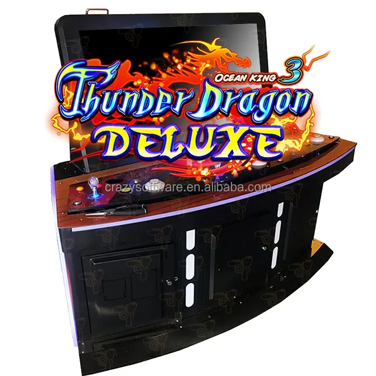 การออกแบบใหม่ผู้เล่นยอดนิยม 3 คนเกมตกปลาพร้อมกล่องถอดรหัสOcean King 3 Plus Thunder Dragon Deluxe