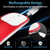 Souris sans fil silencieuse 2,4 G, mini, ergonomique, pour droitier, portée 15 m, 5 millions de clics, rechargeable, en stock pour le bureau et la maison