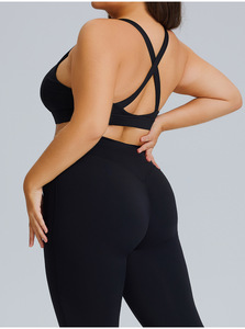 Nuevo sujetador deportivo transfronterizo de talla grande con alto soporte, de Spandex/Nylon, a prueba de golpes, para <span class=keywords><strong>mujer</strong></span>, ideal para correr al aire libre, fitness y yoga. - Product Image 6
