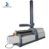 Máquina de Doblado de Placas de Acero Inoxidable, Aluminio y Aleación 42CrMo de Alta Precisión con Cuatro Rodillos ZHW12CNC, 8x2500 mm, Totalmente Automática
