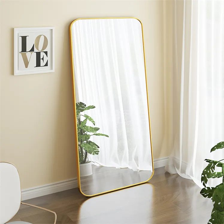 Minimalist 5 Star Large Beveled Edge Gold Wall Mirrors