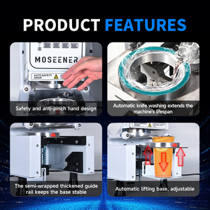 MOSSENER Full Automatic Electric Juice <strong>Cup</strong> <strong>Sealing</strong> <strong>Machine</strong> Beverage Film Sealer for Bubble Tea <strong>Cups</strong> and Cans Commercial Use - Product Image 6