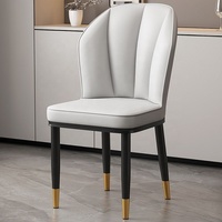 Chaise de salle à manger moderne en métal et velours, idéale pour la maison et la cuisine