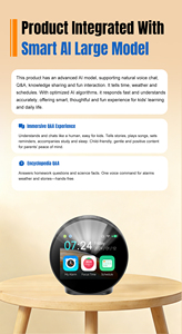 Reloj de Escritorio Inteligente con Pantalla Táctil LCD de 2.8 Pulgadas, Wi-Fi, Alarma, Función de Planificación de Tiempo para Estudio y Dormitorio - Product Image 2