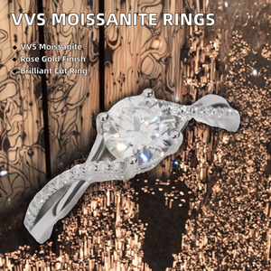 Anillos de Moda de Plata de Ley 925 con Moissanita y Diamantes VVS Nivel GRA para Mujer, Joyería de Boda y Compromiso - Product Image 2