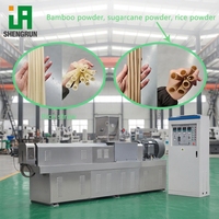 Ligne de production d'extrusion de pailles comestibles en riz, extrusion simple à double mélange, épaisseur de paroi uniforme, résistante à l'immersion, équipement pour pailles à thé au lait