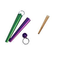 Nouveau tube de rangement portable en métal pour cigarettes, boîte de rangement conique en alliage d'aluminium de 120 mm, tube scellé