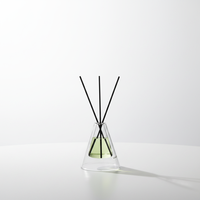 Diffuseur d'arômes en verre de forme personnalisée créative avec bâtonnets en bois