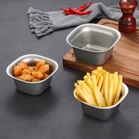 Assiettes en acier inoxydable doré personnalisées, coupes à sauce, bols coréens pour mélanger et tremper
