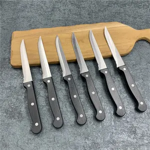 Wholesales Factory POM Handle Steak Knives Serrated Steak Knife For Kitchen And Restaurant Holiday