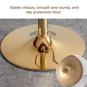 Chaise de client pour salon de beauté avec revêtement en velours rose, repose-pieds renforcé, tabouret à gaz <span class=keywords><strong>anti</strong></span>-éclatement - Product Image 4