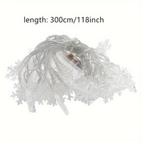 Guirlandes lumineuses LED en forme de flocons de neige en plastique alimentées par piles, lumières féériques pour mariage, chambre à coucher, maison, décoration de Noël