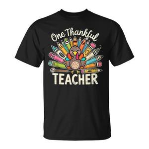 T-shirt scolaire mignon avec un dindon de Thanksgiving pour un professeur reconnaissant - Product Image 1