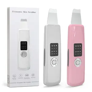 EMS Ultrasonic Skin Scrubber Espátula Facial Face Cleaner Limpeza Profunda Lifting Blackhead Remover Máquina De Beleza Para Uso Doméstico