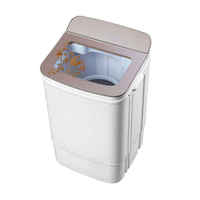 Lave-linge compact portable 200W à cuve unique, mini laveuse électrique pour sous-vêtements, chaussettes, vêtements de bébé, usage domestique