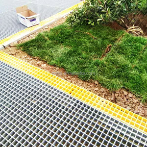 유리섬유 트리 그레이팅 <span class=keywords><strong>FRP</strong></span> 그리드 메쉬 GRP 보행로 보호판 매끄러운 건설 액세서리 절단 용접 성형 - Product Image 2