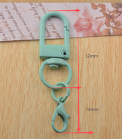 Loquet de porte pivotant 32mm prix usine avec fermoir mousqueton 14mm ouvre-bouteille porte-clés connecteur en alliage de Zinc émail coloré
