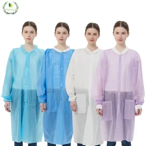 China manufacturer nonwoven colored lab coat safety clothes workwear construction chef uniform chefs work visitor gown