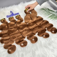 # 35 حزمة شعر بشري هندي خام بكر بتصميم Body Wave من البيرو، حزم شعر فيتنامي مزدوج السحب، شعر بكر متناسق الكيوتيكل